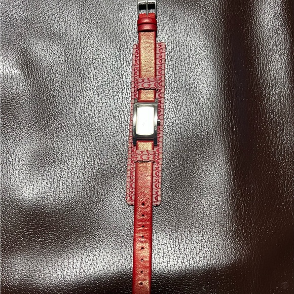 Guess Red Leather Cuff Watch—great condition! - Picture 2 of 6